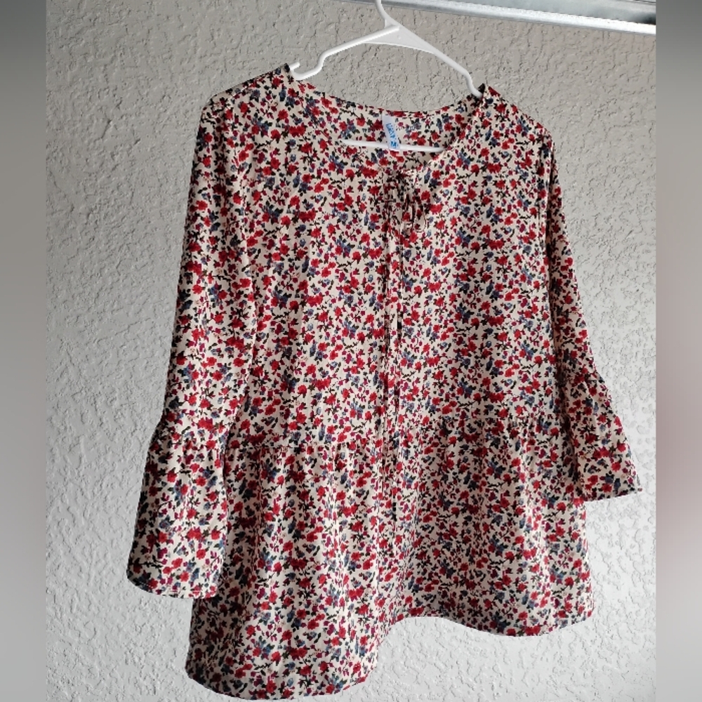 Chic VIISHOW Floral Blouse M - Red Floral